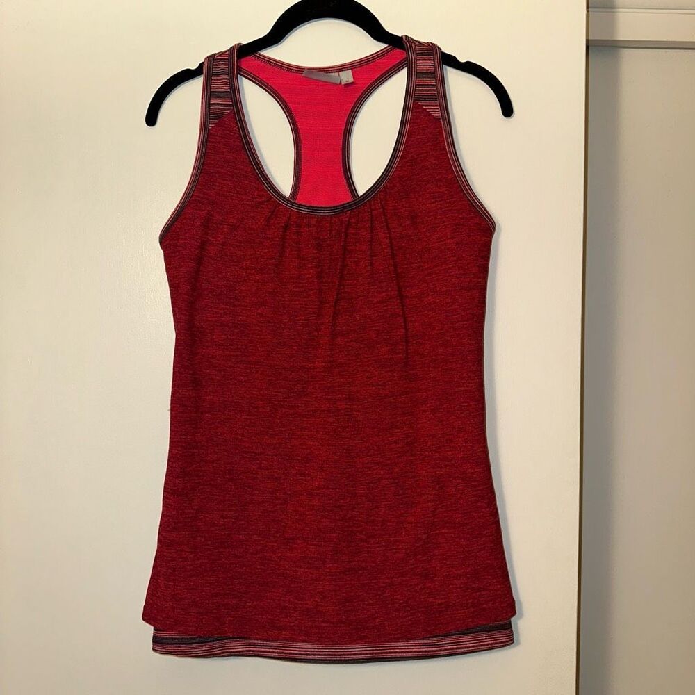 Athleta Women’s Bright Fuchsia Pink Racerback Active Tank Medium EUC